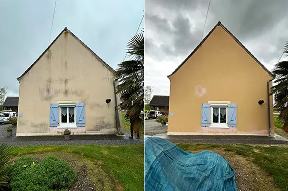 peinture facade 41 avant apres